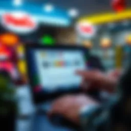 Digital representation of a Powerball ticket being purchased online.