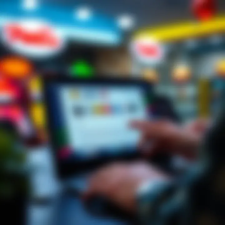 Digital representation of a Powerball ticket being purchased online.