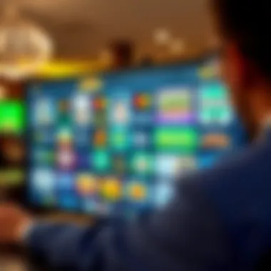 A digital display showcasing various online bingo platforms