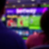 A vibrant screenshot of Betway's betting interface showcasing various sports and events in Iowa