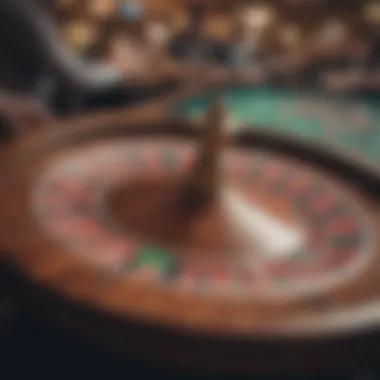 An engaging roulette wheel spinning with anticipation