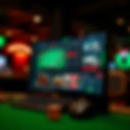 Illustration of online betting interface featuring various sports