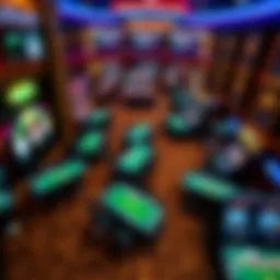 Aerial view of Bspot Casino showcasing its vibrant gaming floor