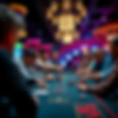 A gaming table bustling with enthusiastic players