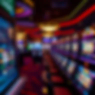 Casino interior featuring slot machines with debit card options