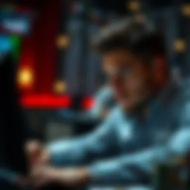 A thoughtful individual analyzing data related to betting strategies