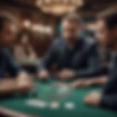 Dynamic scene of a poker game highlighting decision-making