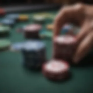 Close-up of poker chips and cards representing practical advice