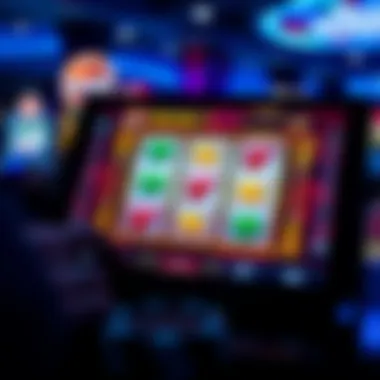 A modern digital slot game on a tablet