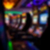 A vibrant slot machine in action