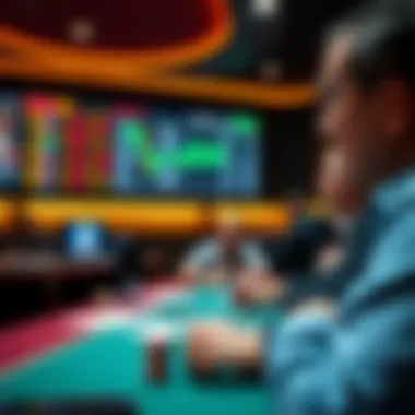 Dynamic live betting scene with odds display