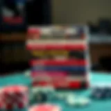 A stack of poker books with various cover designs