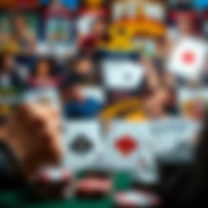 Collage of various card game types available in mobile apps