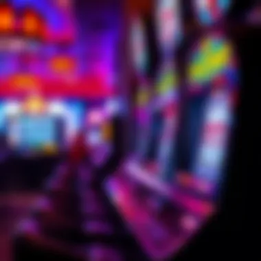 Vibrant Slot Machine Display Vibrant slot machine display at San Manuel Casino