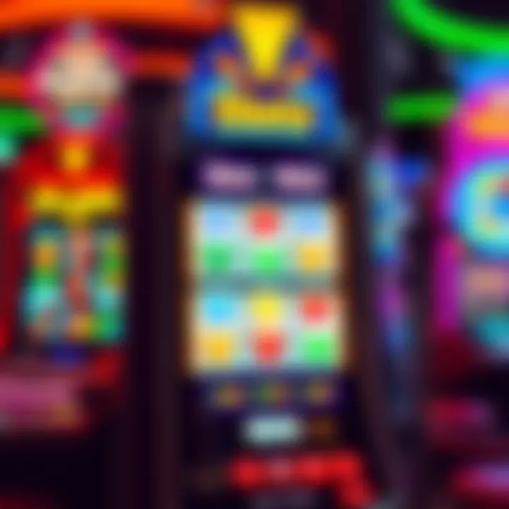 Vibrant slot machine display