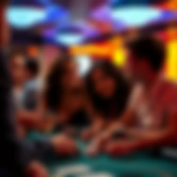 A group of young adults enjoying a night out at a casino