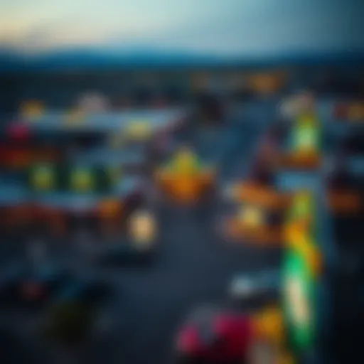 Aerial view of Cheyenne showcasing its vibrant casino establishments