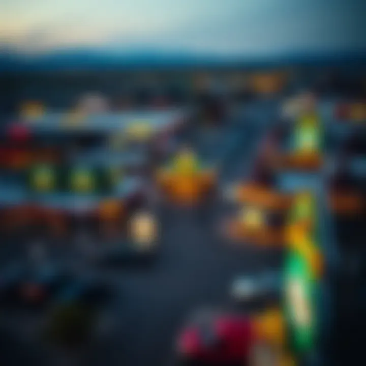 Aerial view of Cheyenne showcasing its vibrant casino establishments