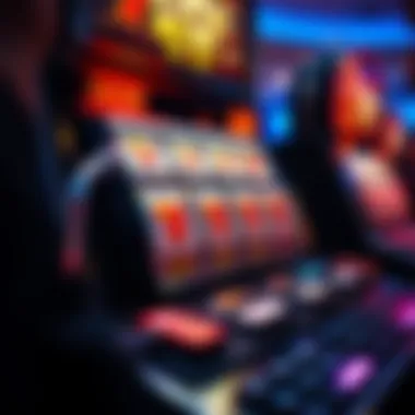 Double Ruby Slot Machine in Action Engaging depiction of a double ruby slot machine in action