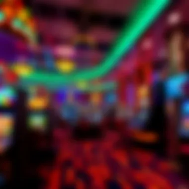 A vibrant view of Doubledown Casino showcasing its lively atmosphere and gaming floors.