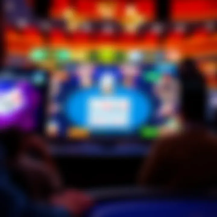 A vibrant Facebook poker game interface showcasing gameplay