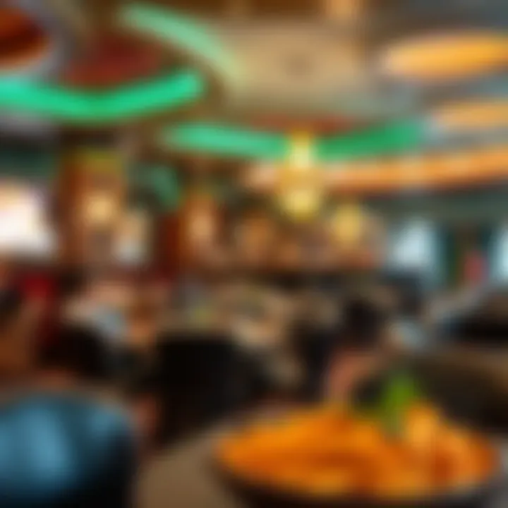 Dining area within the Fiesta Hotel offering diverse culinary options