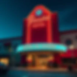 Exterior view of the Fiesta Hotel and Casino showcasing its vibrant façade