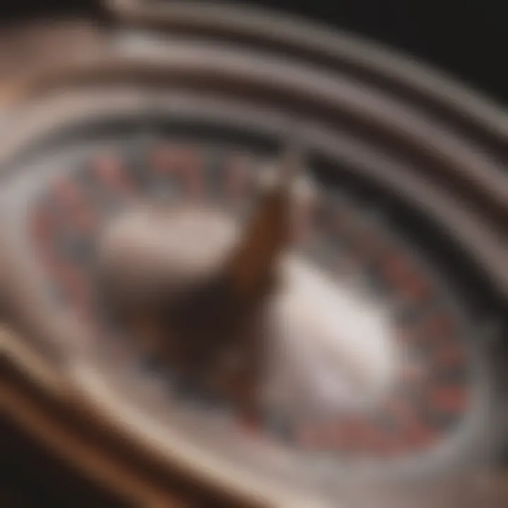 A visually striking representation of a roulette wheel in motion, highlighting the excitement of the game.