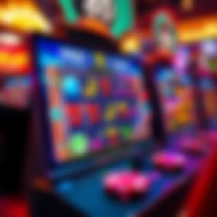 A digital interface showing gameplay of a free slot machine