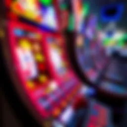 Vibrant depiction of a free slot machine showcasing colorful symbols and spinning reels