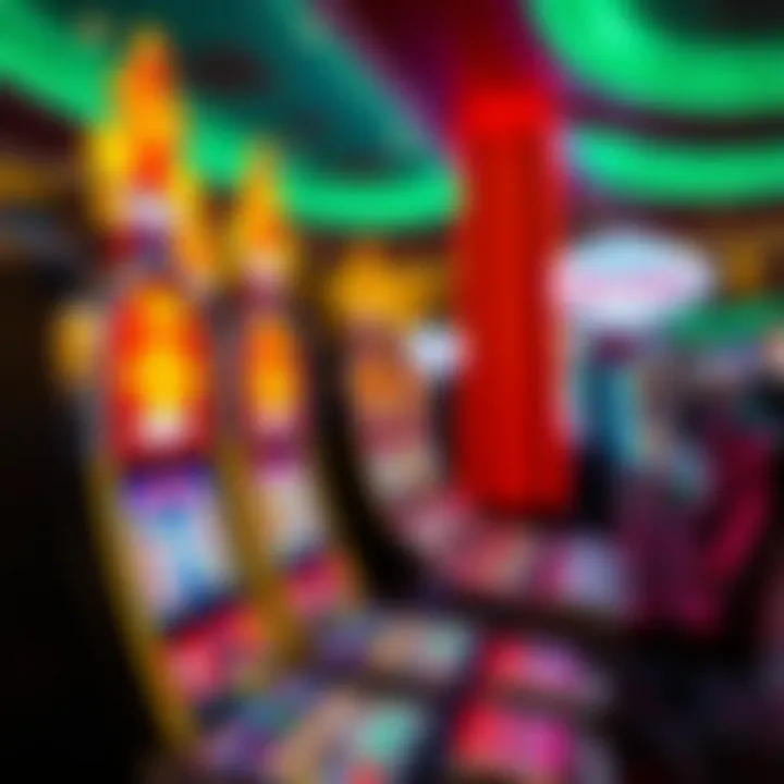 Vibrant display of free Vegas slots in an online casino