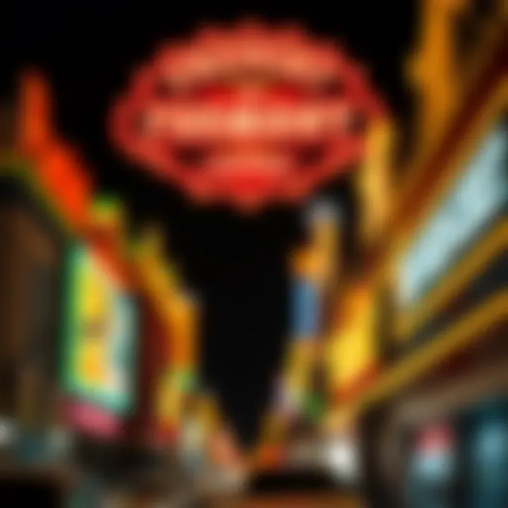 Vibrant lights of Fremont Street at night showcasing the unique atmosphere