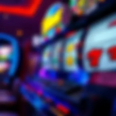 Close-up of a unique themed slot machine