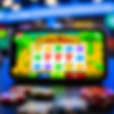 A vibrant display of Lucky Land Slots gameplay on an iPhone