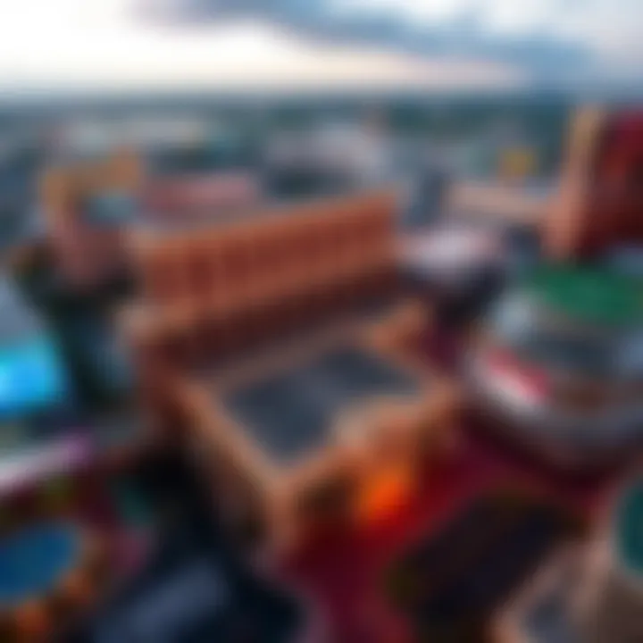 Aerial view of MGM Grand Las Vegas bustling with activity