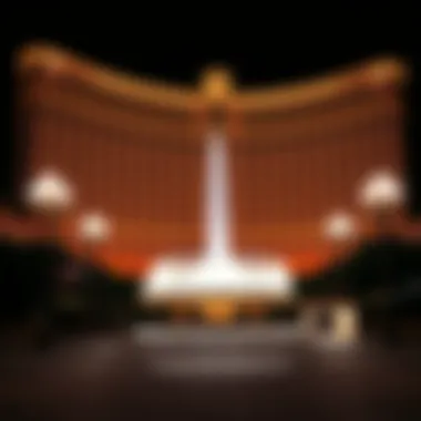 Iconic entrance of Bellagio with its famous fountain