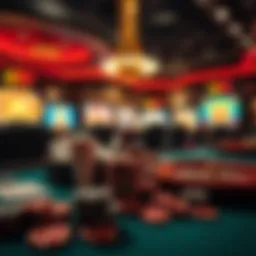 A visual representation of the concept of no deposit casinos, showcasing a variety of gaming options available to players.