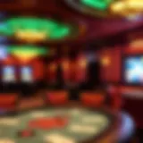 Interior view of the Northern Quest Poker Room showcasing the vibrant atmosphere