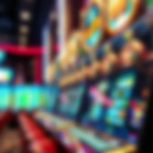 A vibrant display of power slots in a modern casino setting