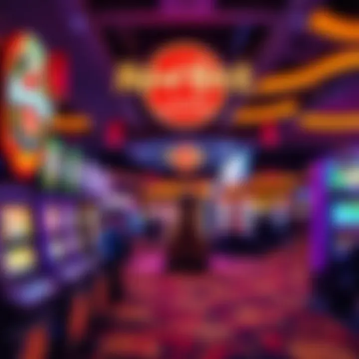 Vibrant promotional display at Hard Rock Casino Indiana