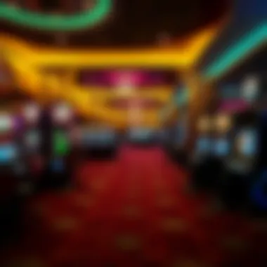 Wide shot of the gaming floor filled with slot machines and table games.