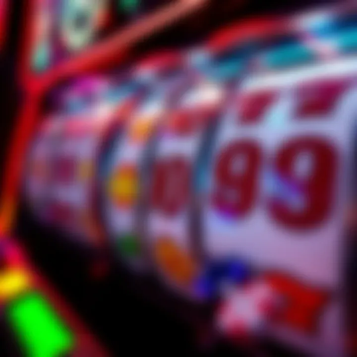 Captivating Mechanics of Slot Reels Close-up of spinning reels with bonus markers