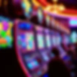 Colorful slot machine with vibrant graphics