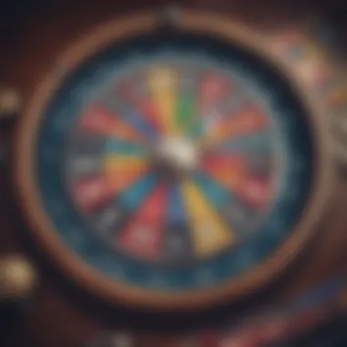 Visual representation of a spin the wheel slot game interface