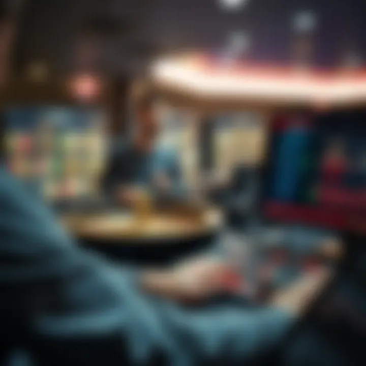 A player engaging with an online roulette game on a computer