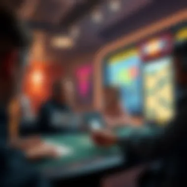 An illustration depicting communication dynamics within a casino chat environment.