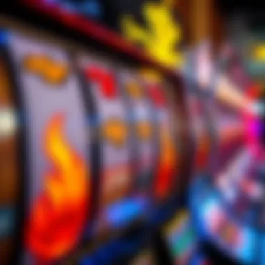 Close-up of intricate slot machine design