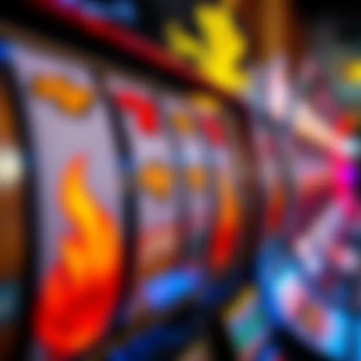 Close-up of intricate slot machine design