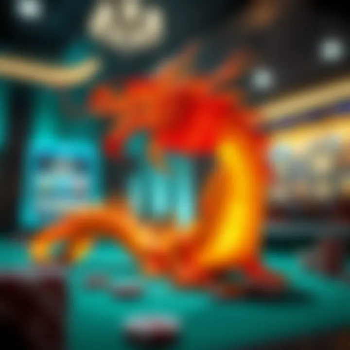 Game Design Influences of Golden Dragon Conceptual artwork illustrating game design elements influenced by the payout mechanism