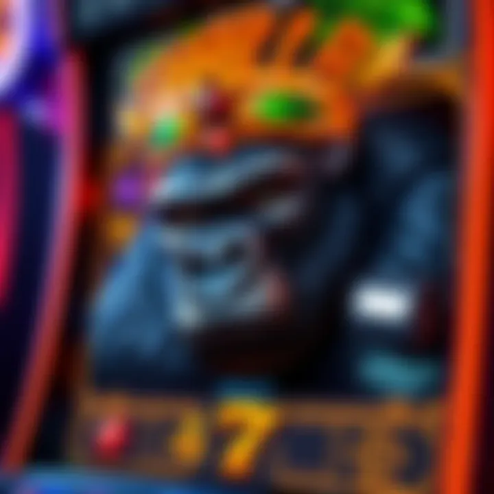 Gorilla themed slot machine interface